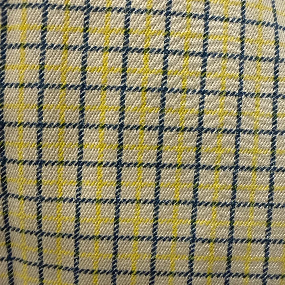 1960s Vintage Sears Stylish Beige and Black Checkered Trench Coat - Picture 9 of 10